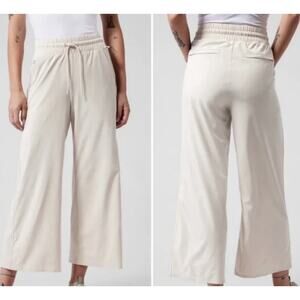 Athleta Avenue Wide Leg Crop Pant Tan Womens Plus Size 24 XXL
